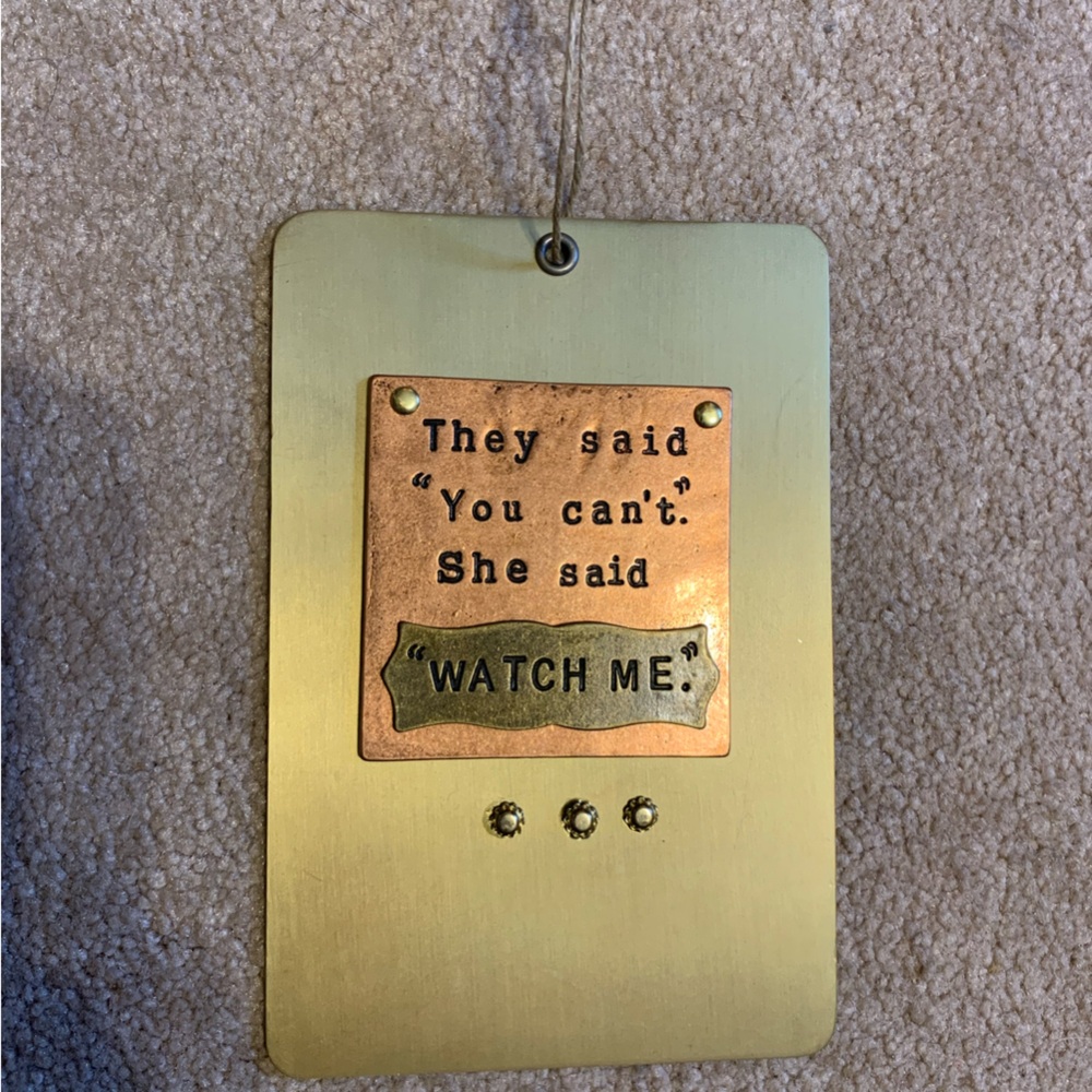 Demdaco Gold and Copper Inspirational Wall Plaque